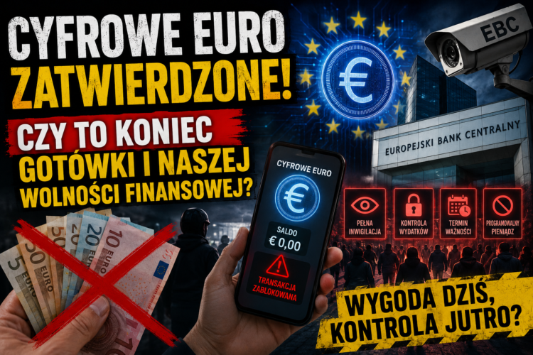 Cyfrowe euro zatwierdzone. Czy to koniec gotówki i wolności finansowej?